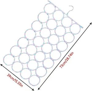 Organisateur de vêtements et porte-sacs pliable multifonction en rotin rond Lavinia avec cintres muraux - Product Image 6