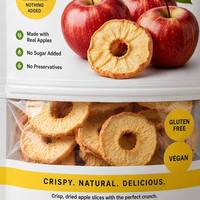 Op maat gemaakte bedrukte groothandel plastic staande ziplock verpakkingszakken voor gedroogde appelchips fruitsnacks rechtstreeks van de fabriek