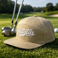 Gorra Snapback Personalizada al por Mayor de 7 Paneles con Visera Plana de Poliéster, Logotipo Bordado, Alta Calidad, con Orificios Cortados con Láser