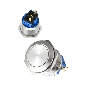 25MM Stainless Steel Button Flat Head 1NO Ring Illuminated IP65 Home Appliance Use - Product Image 2