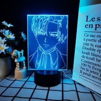 Lampe de nuit portable Anime en plastique, alimentée par USB, avec effet visuel 3D holographique, design de table