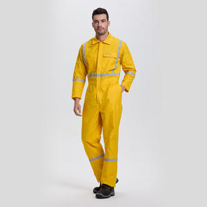 Combinaison de travail ignifuge Xk2 8205 en coton antistatique pour l'exploitation minière, vêtements de sécurité avec bandes réfléchissantes - Product Image 1