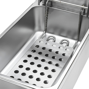 商業レストラン12L電気ダブルスクリーンポテトチップスマシン新しい家庭用ディープフライヤーモーター付きホテル食品店農場 - Product Image 5