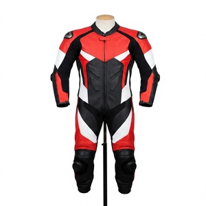Traje de Carreras de Motocicleta Personalizado, Traje de Cuero con Nombre y Logotipo, Hecho a Mano, con Protección CE - Product Image 1