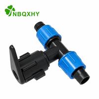 Colección de Conexiones en T con Tuerca de Seguridad, 5 Piezas, Opciones de Derivación Lateral, Rosca Macho / Conector de Púas / Válvula de Palanca / Válvula de Perilla, 16mm PE para Riego