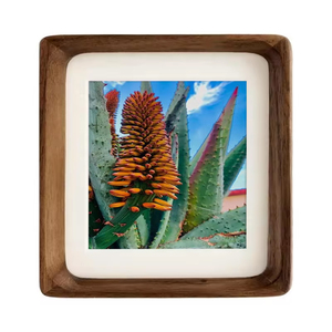 Black Walnut Wood <strong>Photo</strong> <strong>Frame</strong> with UV Printed <strong>Copper</strong> Metal Accents - Product Image 1