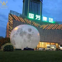 Boule de lune gonflable géante Led, globe de lune gonflable pour la décoration
