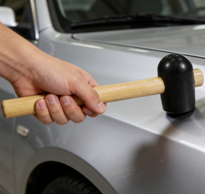 פטיש גומי עם ראש כדורי וידית עץ, ייצור מקורי בעבודת יד, להרכבת רהיטים ועיצוב הבית - Product Image 3