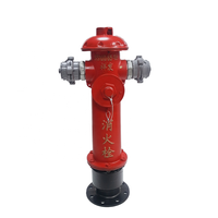 Hydrant d'incendie extérieur de type poteau au sol en fonte ductile, équipement de lutte contre l'incendie DN100 avec joint en caoutchouc EPDM pour routes urbaines