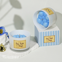 Lilin Aroma Kedelai Vegan Buatan Tangan Berbentuk Geometris, Kerajinan Kaca Personal, Hadiah Natal, Pesta Liburan, Dekorasi Rumah Unik