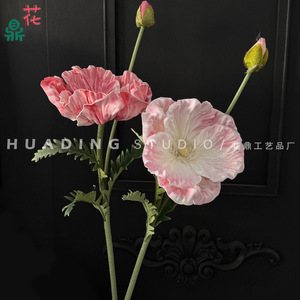 Flores Artificiales de Amapola de Seda de Hua Ding Studio, Colores Mezclados, Decoración del Hogar, Accesorios para Bodas - Product Image 3