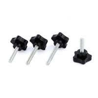 Vis à tête Torx en caoutchouc, norme GB, métriques, en acier inoxydable, à motif étoile, avec bout moleté, vis moletée à poignée