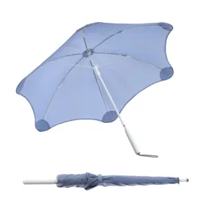 安全な鈍い丸いコーナーストレート傘丸いコーナーのヒントクリエイティブなカスタム印刷傘防風傘