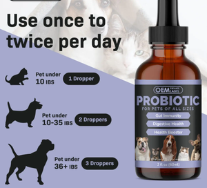 Ausreson OEM probiotiques gouttes soutien <span class=keywords><strong>5</strong></span> ml suppléments de santé pour chien de compagnie 300 milliards d'enzymes digestives gouttes probiotiques pour animaux de compagnie - Product Image 3