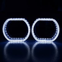 Cache-projecteurs RA5D de 2,5 pouces pour BMW, avec anneau LED RGB Angel Eye, mode de bienvenue et clignotants séquentiels, accessoires de phares