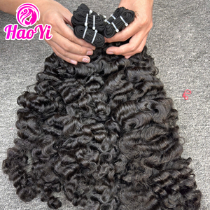 批发越南缅甸卷发束未经处理的双纬发挥舞着100% 人发 - Product Image 1