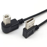 Konektor USB 90 Derajat USB a Male ke B Male Kabel Printer Transfer Data