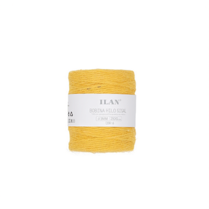 Spago di Sisal Ilan, Bobina da 3mm, Giallo, 250g, Materiale per Artigianato - Product Image 1