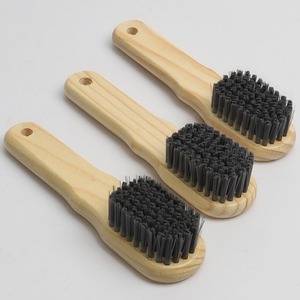 Cepillo para zapatos con mango de madera, cerdas rígidas de nailon, cepillo de limpieza multifuncional para zapatos, suelo, ropa, uso doméstico - Product Image 3