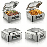 Chauffe-Plat Électrique Commercial en Acier Inoxydable avec Contrôle Tactile pour Buffets, Idéal pour Restaurants et Hôtels