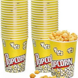 Tazón de Papel Desechable para Palomitas de Maíz de Grado Alimenticio, de Alta Calidad, en Tamaños Grandes de 24oz, 32oz, 64oz y 85oz, Precio al por Mayor - Product Image 1
