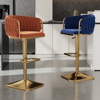 Stuhl Bar Metall Theke Nordic Swivel Moderne Wohn möbel Set Hoch Holz Samt Küche Leder Gold Luxus Hocker Bar Stühle