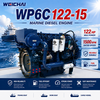 Moteur diesel marin Weichai WP6C122-15, 122 CV, 1500 tr/min, 6 cylindres, turbocompressé, refroidi par eau, pour bateau de pêche