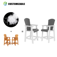 Table d'extérieur Adirondack en HDPE imperméable, sans pourriture, sans fissures, sièges d'extérieur pour terrasse d'hôtel, café, sièges d'extérieur