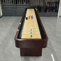 Table de shuffleboard en bois massif de 12 pieds en gros, jeu de shuffleboard pour salle de jeux d'entreprise ou de famille, jeu de shuffleboard, TS-0908
