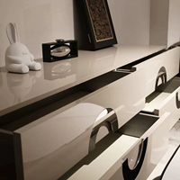 Console Shengxuan en laiton, faite à la main, durable, de luxe léger et moderne, avec panneau surélevé, pour salle à manger, chambre et salon, grand meuble de maison