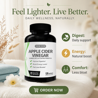 Herborigen Capsules de Vinaigre de Cidre de Pomme Probiotiques LactoSpore Détox Nettoyage Perte de Poids Soutien Immunitaire