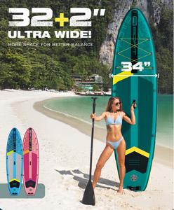 Bán buôn 11'6'' * 35 ''ổn định Hàn nóng đường may Inflatable đứng lên tàu chèo paddleboard ván lướt sóng câu cá sup với <span class=keywords><strong>Kayak</strong></span> chỗ ngồi - Product Image 1