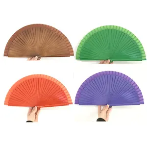 2024 nice quality Spanish chinese painted wooden hand fans for events