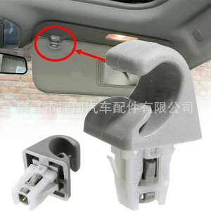 Toyota Sun Visor <b>Clip</b> 74348-06030 Gray Beige Easy Installation Roof Mount <b>Hook</b> For Corolla Camry - Product Image 3