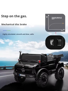Voiture électrique pour enfants 24V en plastique <span class=keywords><strong>Mercedes</strong></span> Benz <span class=keywords><strong>Unimog</strong></span> sous licence, jouet à conduire <span class=keywords><strong>4x4</strong></span> pour les enfants de 1 à 3 ans - Product Image 1