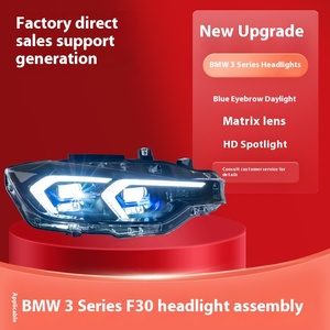 Conjunto de Luces LED DRL Tipo Ceja Azul Modificadas para F35, Serie 3 F30 13-18, Bombilla de Color 6000k, Nueva Condición, LED Ceja Azul - Product Image 3