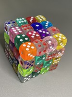 Ensemble de dés en acrylique transparent opaque de 16 mm, dés à 6 faces aux coins arrondis pour jeux de table, mahjong et soirées jeux