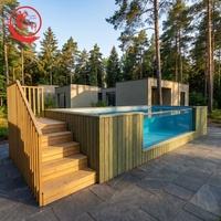 Großhandel Kleiner Moderner Container-Versandpool 20ft 15ft Oberirdischer Fiberglas-Pool Bester Hersteller Schwimmbecken für Zuhause
