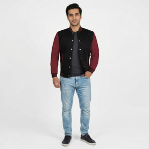 High Quality Letterman <b>Jacket</b> For <b>Men</b> Wholesale Price Wool Body <b>Leather</b> Sleeves Wholesale CollegeBaseballjacket for <b>men</b> - Product Image 1