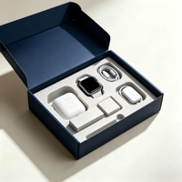 Boîte cadeau couleur personnalisée avec insert en mousse EVA pour écouteurs, montre connectée, emballage de produits numériques