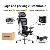 Fauteuil de direction ergonomique haut de gamme en gros, design moderne avec tissu en maille métallique intégral, meilleur fauteuil de bureau