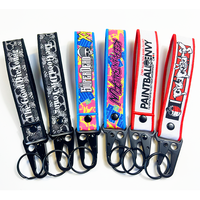 Porte-clés brodé personnalisé en tissu, style JDM, pour tuning automobile, course, sport, avec sangle à crochet, pour la rue