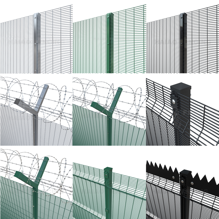 Anti Cutting Welded 358 Security Fence Prison Mesh Fencing 60x60mm customizable
