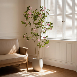 Arbre artificiel de bougainvillier de 1,80 m avec fleurs roses réalistes, plante en pot pour décoration intérieure et bureau - Product Image 2