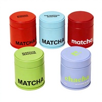 Boîte de voyage en fer blanc de qualité supérieure de 30g (1 oz) pour matcha, café, thé, épices et poudres sportives, avec couvercle scellé personnalisé, vente en gros
