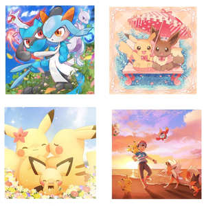 Aimants de réfrigérateur Anime Pokémon, coins carrés, personnalisables, impression couleur intégrale, autocollants magnétiques pour jeux de table, dessin animé Kawaii - Product Image 6