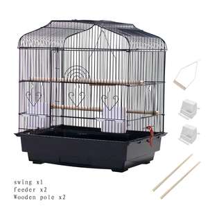 Kleine, eenvoudige metalen vogelkooi, ijzeren vogelnest, ademend, stevig patroon voor spreeuw, tijgerhuid, parkiet, verpakt in doos - Product Image 5