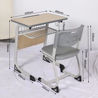 Ensemble de bureau et chaise ergonomiques modernes en bois pour étudiants avec tiroir frontal pour salle de classe et salle de formation pour enfants - Vente en gros