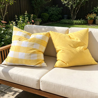 Nouvelle Housse de Coussin Carrée en Polyester Teint en Fil Couleur Unie Style Moderne Minimaliste 2026 pour Canapé, Lit et Décoration d'Intérieur