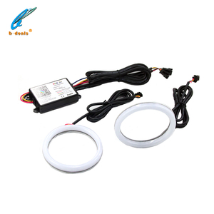 Feux de positionnement dynamiques Angel Eyes <span class=keywords><strong>RGB</strong></span> compatibles en coton pour voiture, accessoires de feux séquentiels - Product Image 3